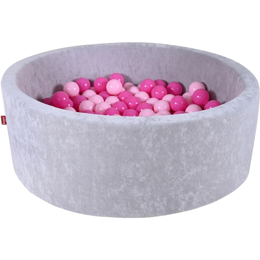 knorr toys® Bällebad soft - Grey - 300 balls soft pink grau