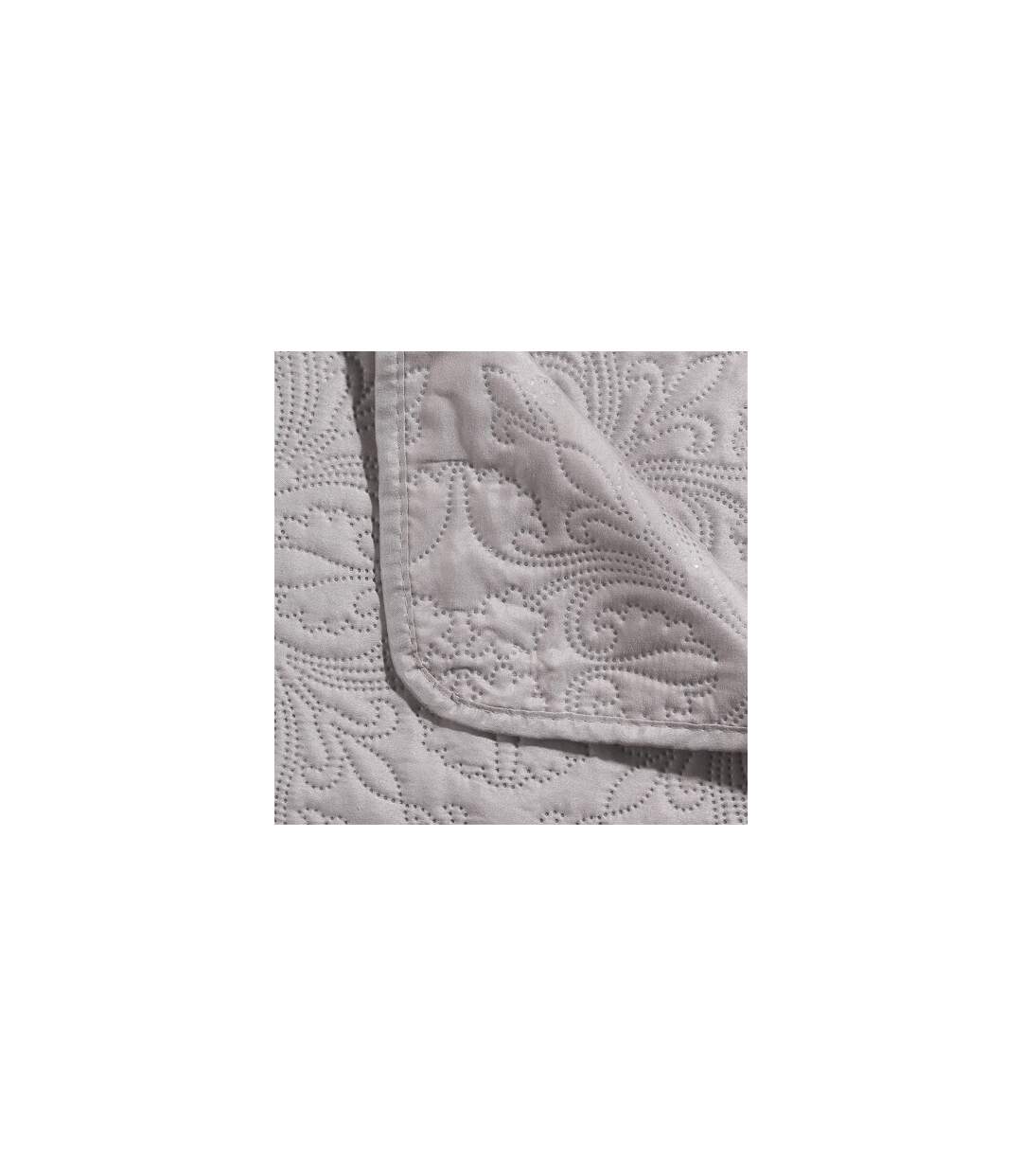 Dessus de lit et 2 taies Arabesque - 260 x 240 cm. - Taupe