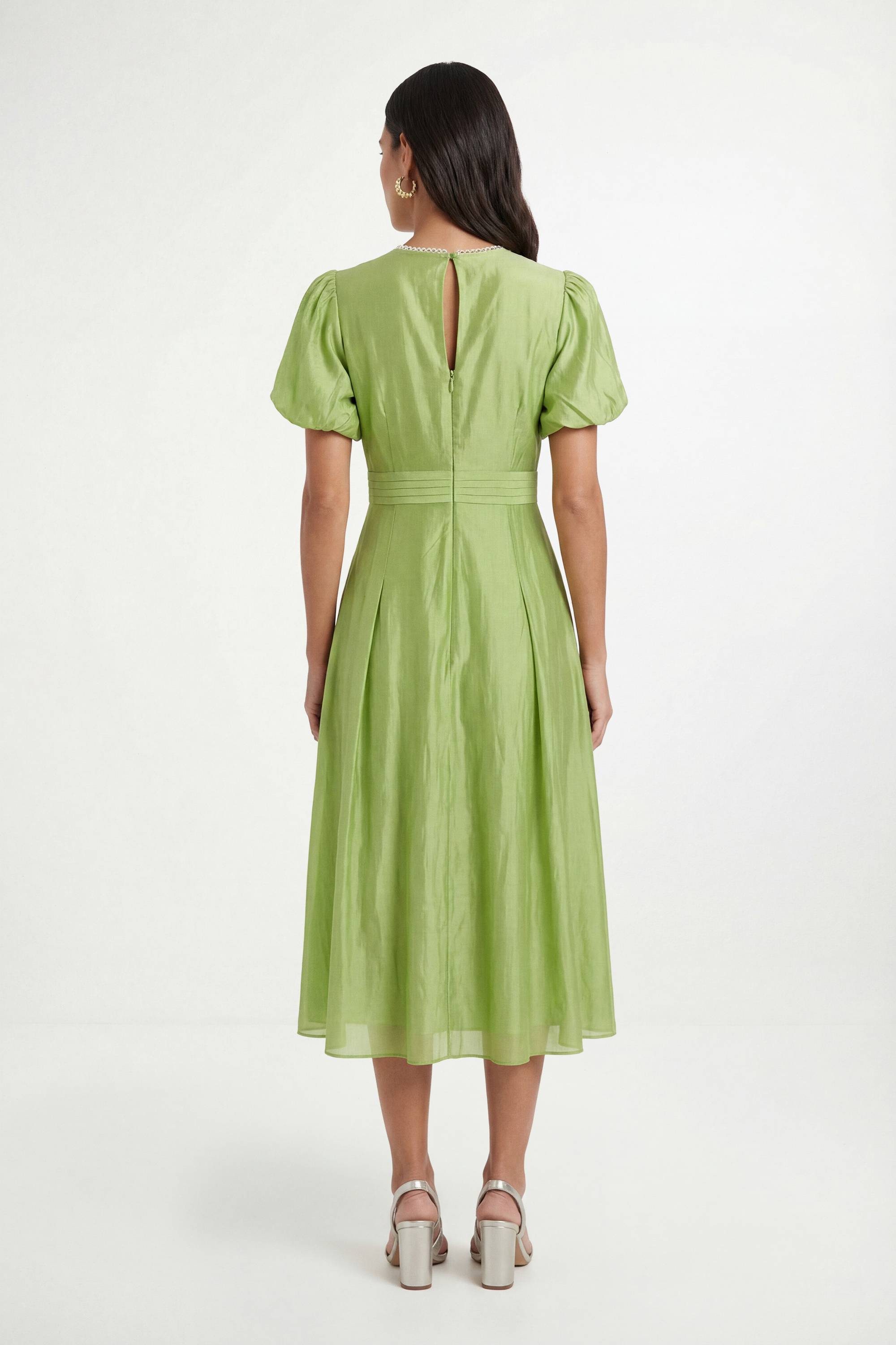 Wallis Robe Midi Plissée En Tencel Petite