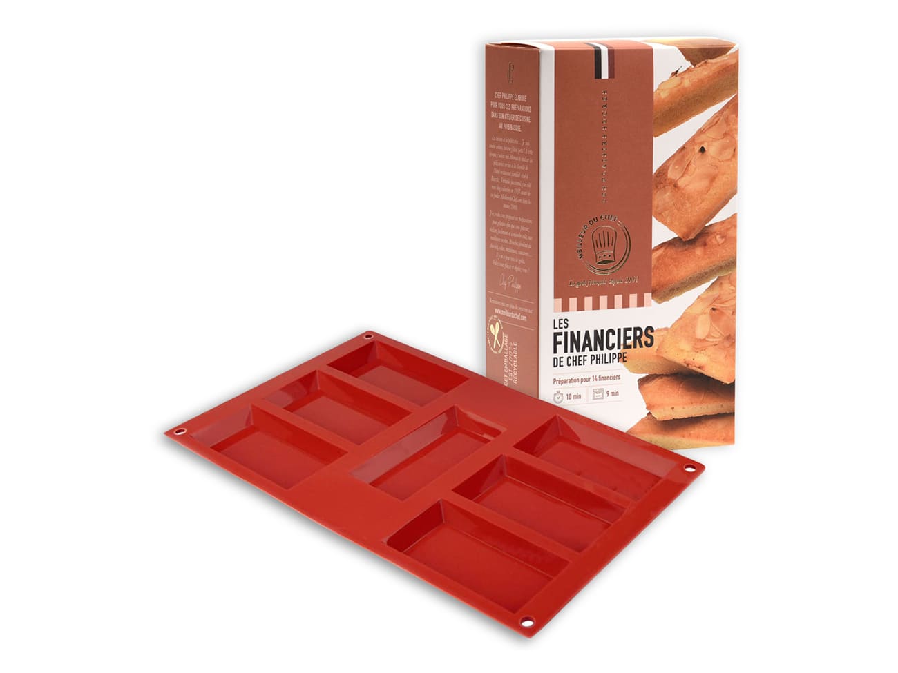 Moule silicone financier -   Préparation pour financiers - 30 x 17,5 cm