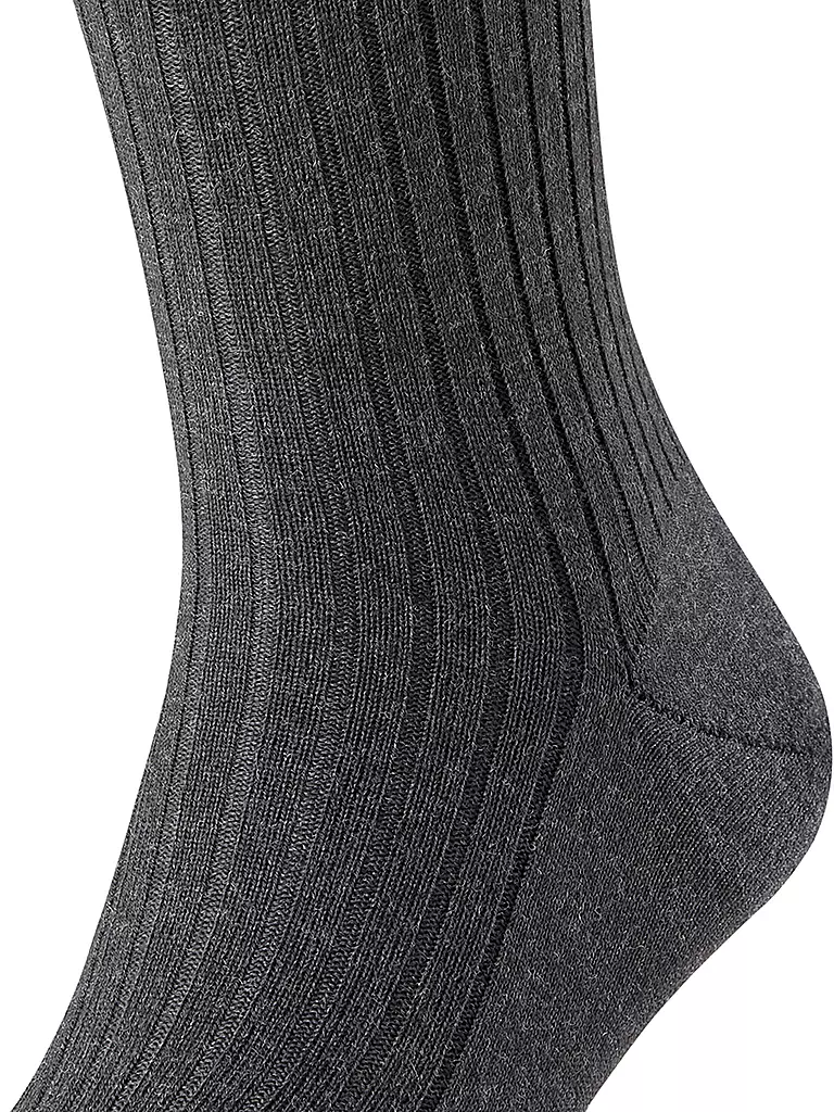 FALKE Kniestrümpfe BRISTOL anthracite mel. grau