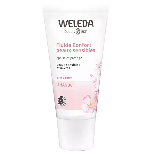 Fluido Conforto de Amêndoas Weleda para Pele Sensível, Orgânico, 30ml