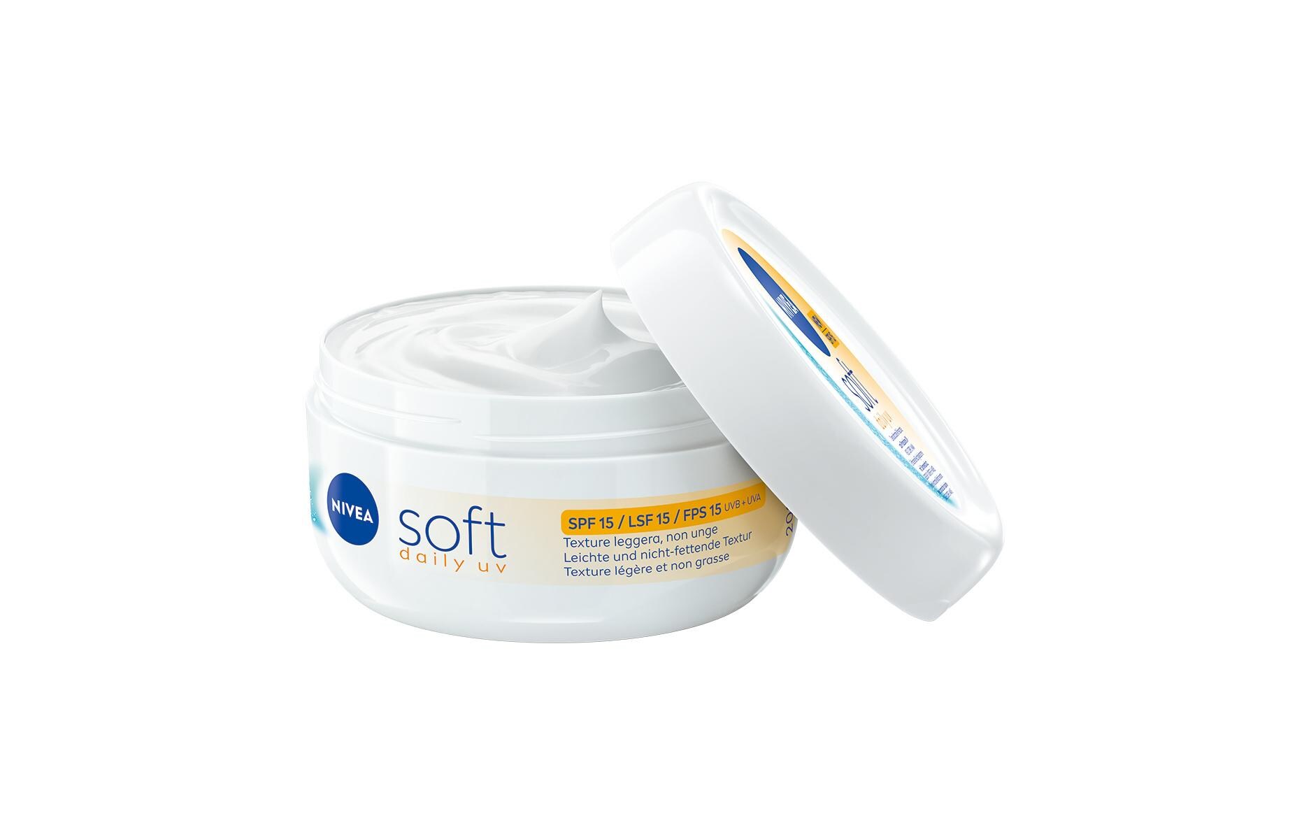 Soft erfrischende Feuchtigkeitscreme Topf LSF 15 200 mlCreme mit Sonnenschutz für eine gesunde Haut
