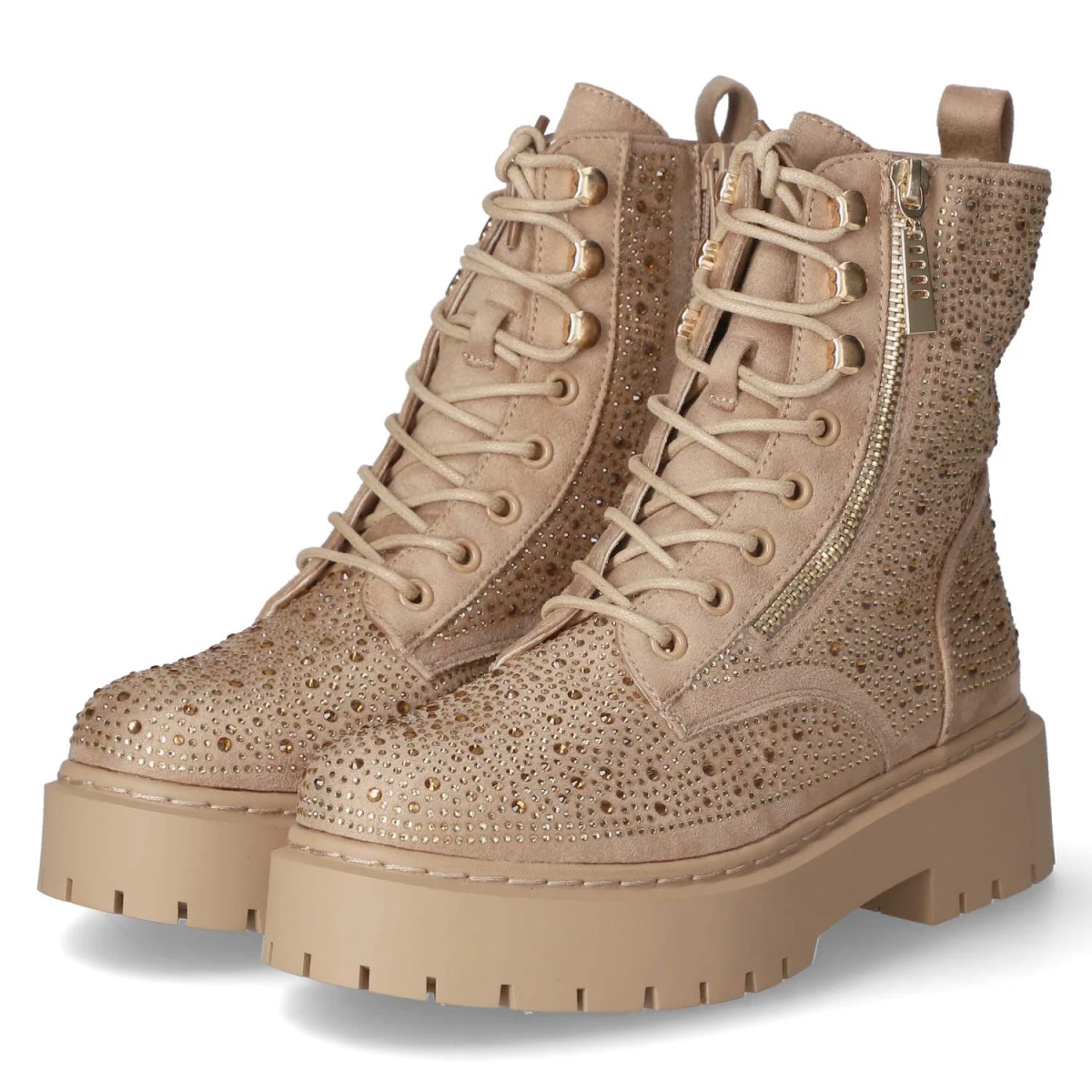 La StradaSchnürstiefeletten - beige micro/ stones