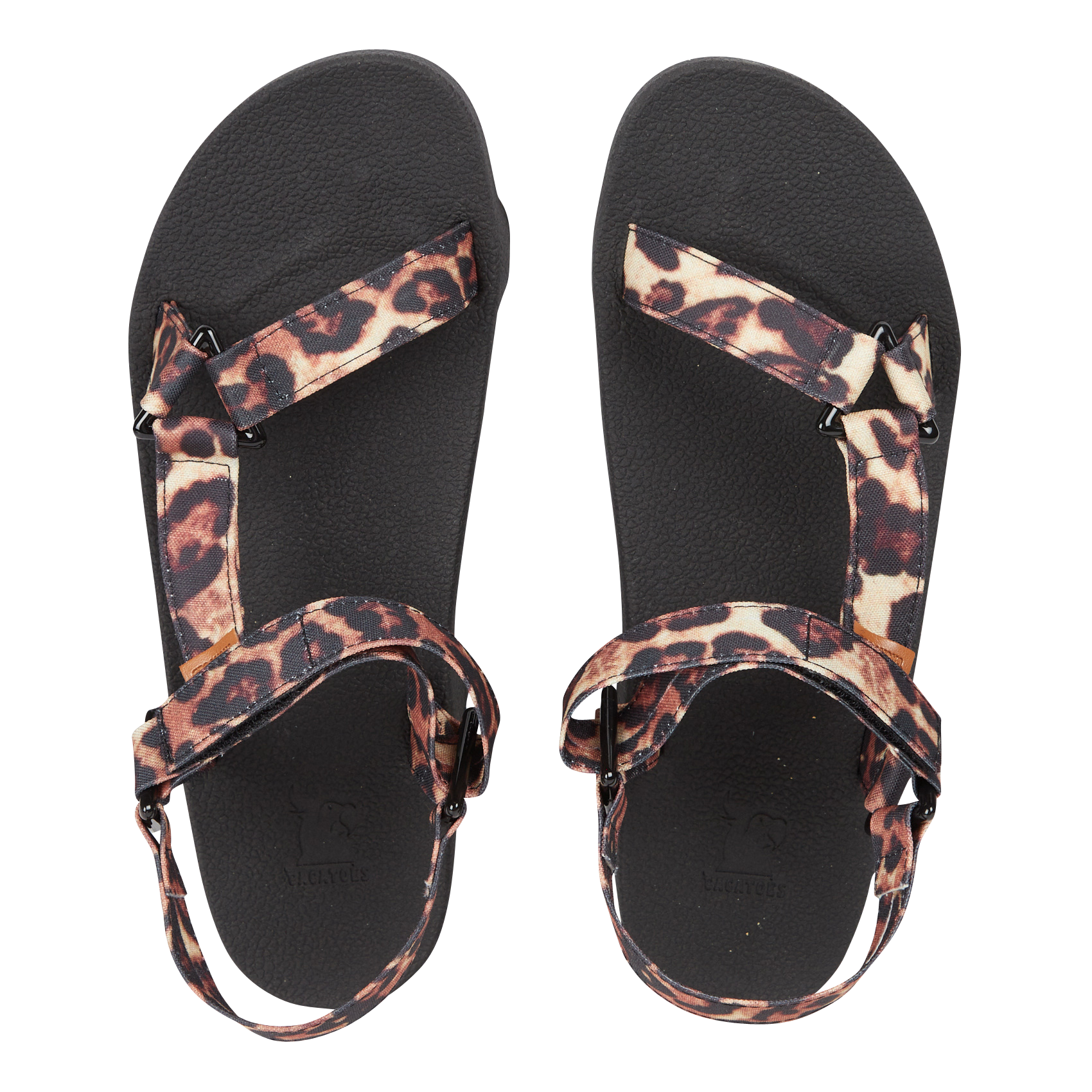 MANAUS LEOPARDO - Sandales plates | Noir