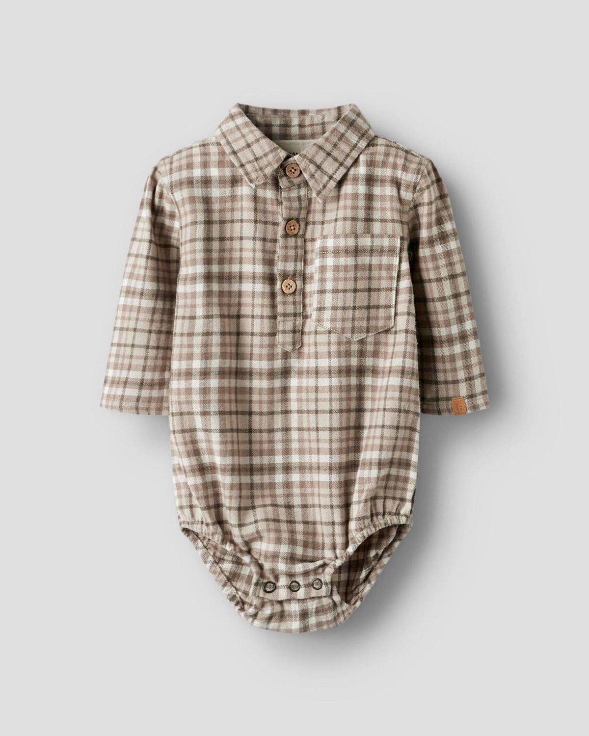 Skjortebody Baby – Flanell, Øko Bomull | REBEL LS BODY SHIRT