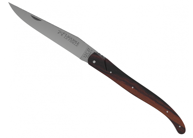 Couteau Laguiole ressort forgé Plein Manche en bois de violette