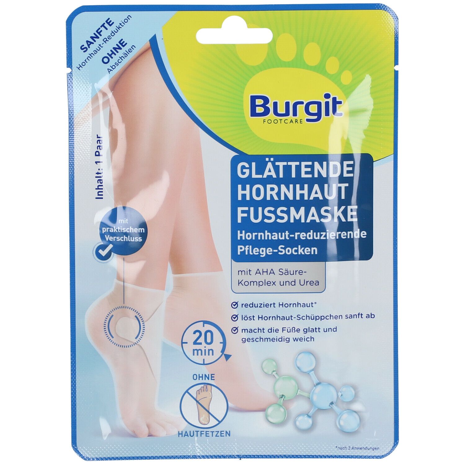 Burgit Glättende Hornhaut Fußmaske