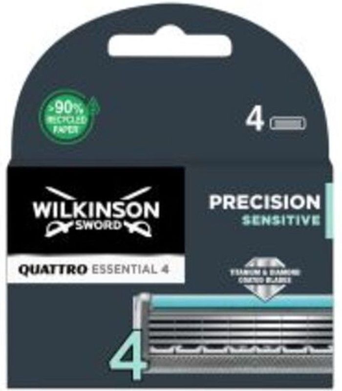 Wilkinson - Quattro Titanium Sensitive - Scheermesjes - 4 Stuks