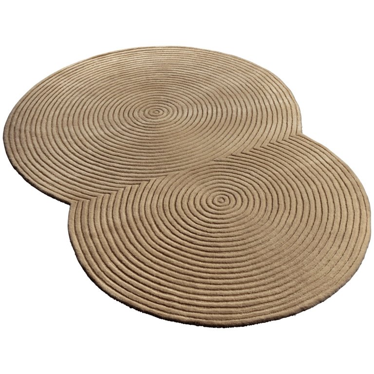 Bolia Zen Rounded vloerkleed 134x190 donkerbeige