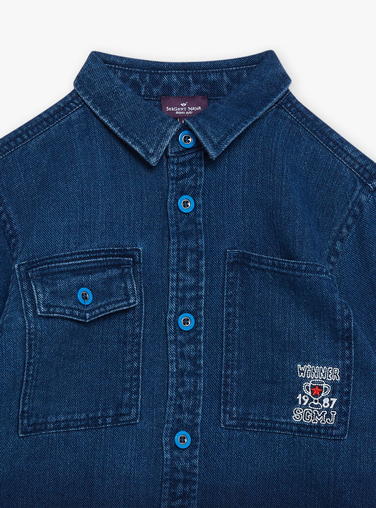 Chemise en jean denim brut