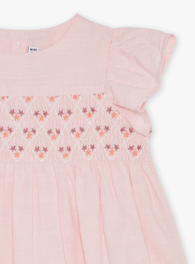 Robe rose en popeline