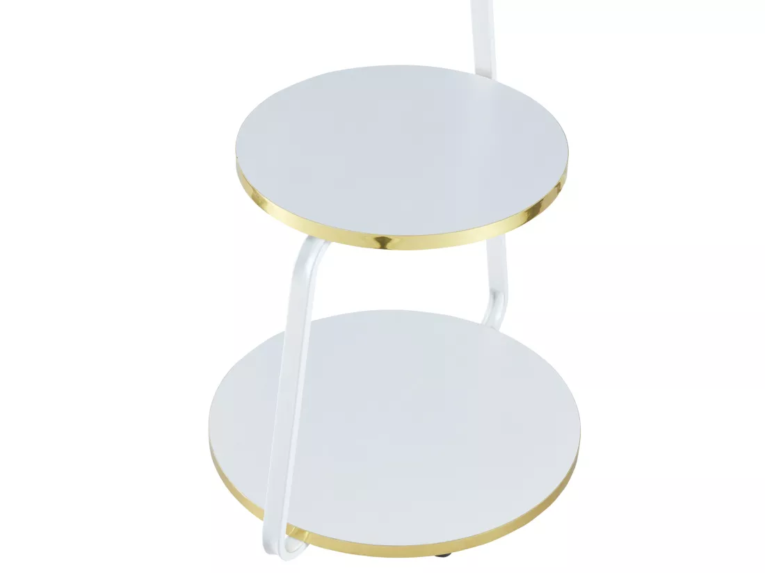 Table d'appoint Sipoo à 3 niveaux 74 x 46 x 37 cm blanc / doré [en.casa]