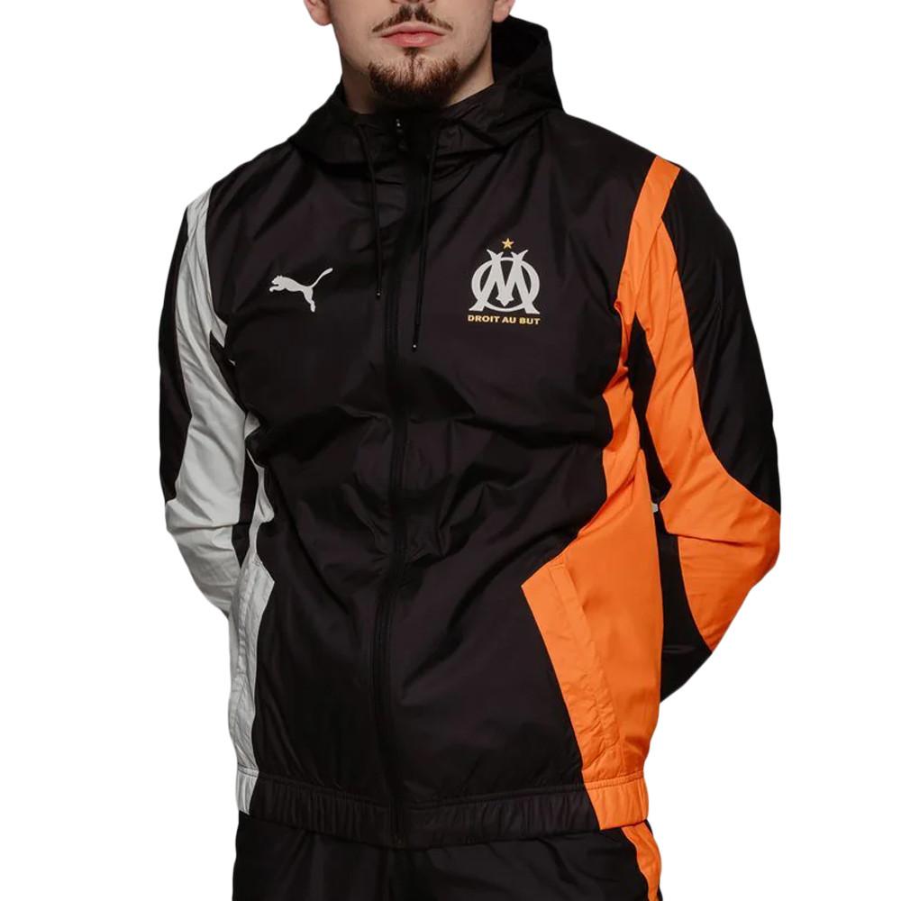 Puma OM Veste De foot Noir/Orange Homme Puma 2023/24