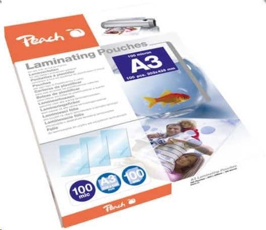 Peach lamineringsposer A3 100mic Glossy PP500-01 100PK