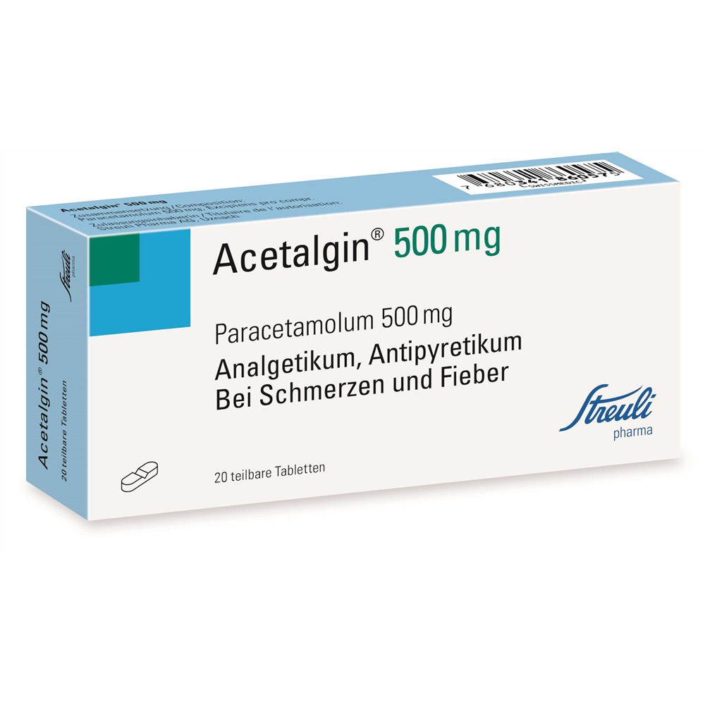 ACETALGINE Tabl 500 mg Blist 20 Stk<br>20 Stück, Blister, Tablette