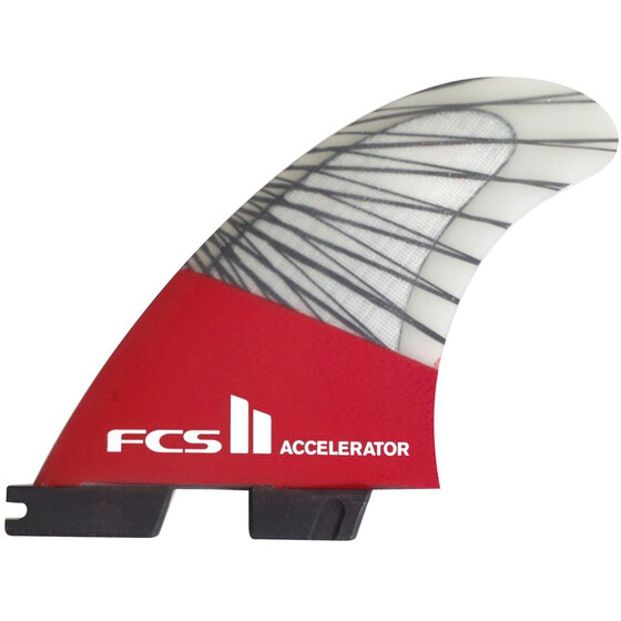 FCS II Accelerator PC Carbon Red Mood Large Tri Retail Fins
