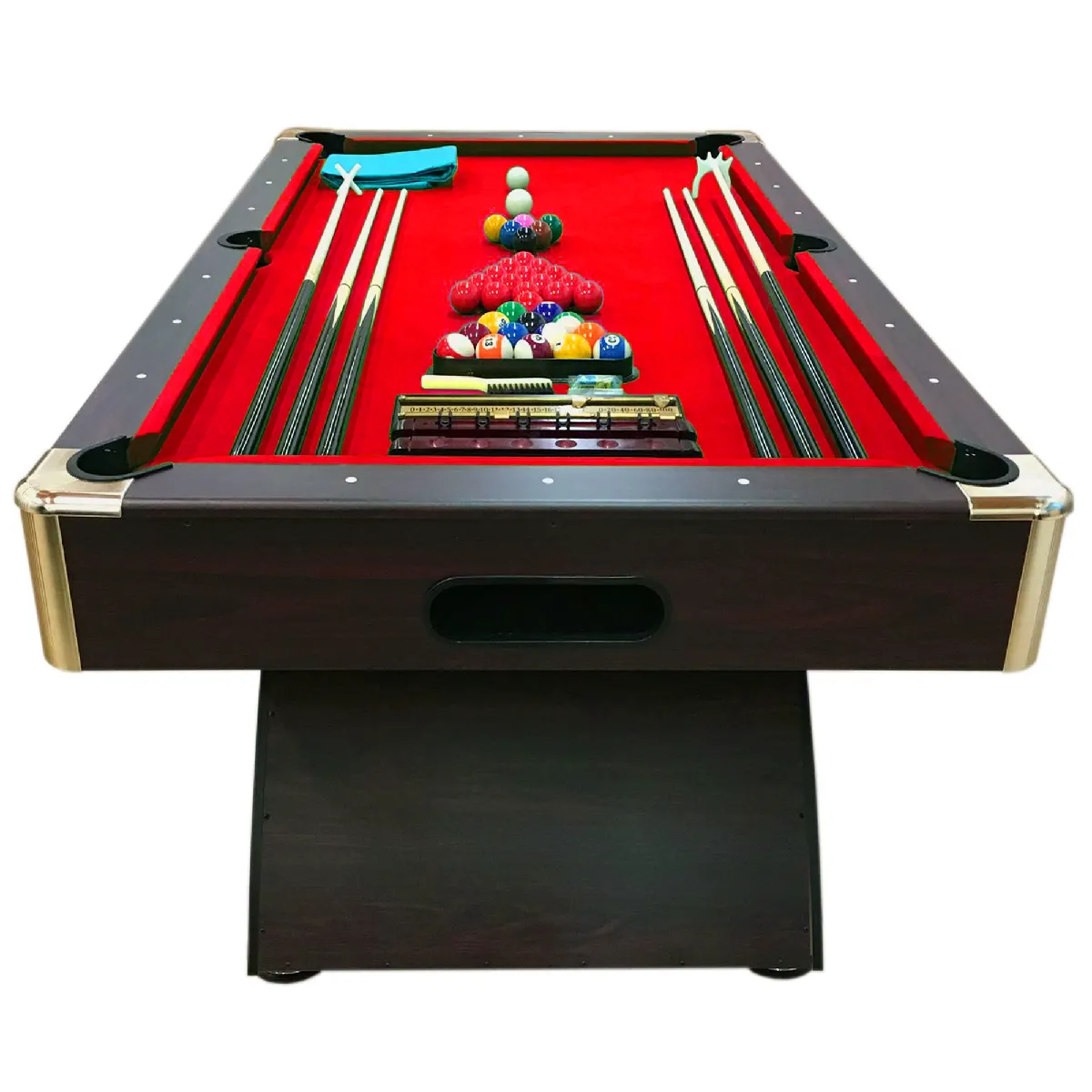 Simba Billard Caesar 8ft - Marron/Rouge