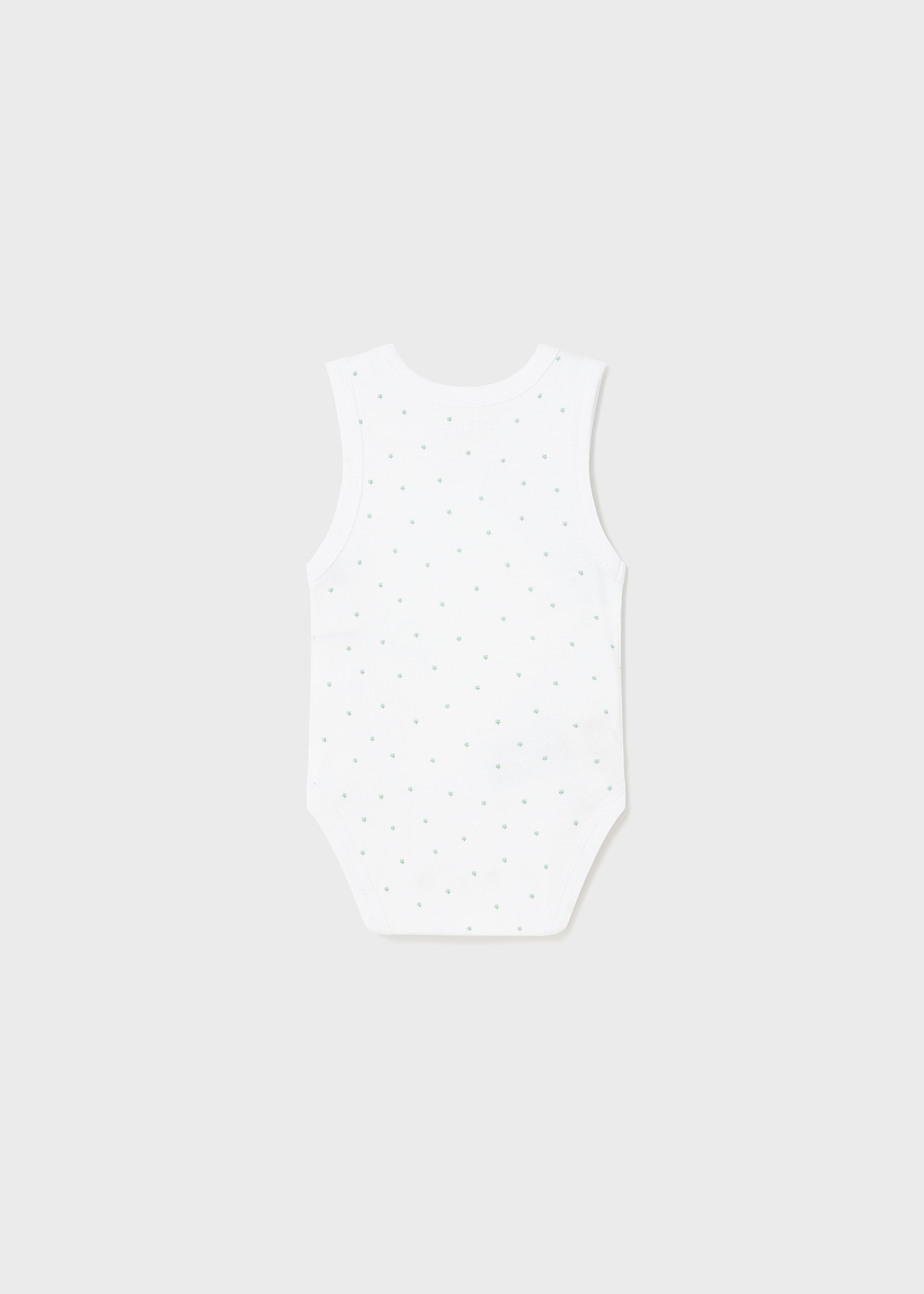 Body sem mangas Better Cotton para recém-nascidos, branco