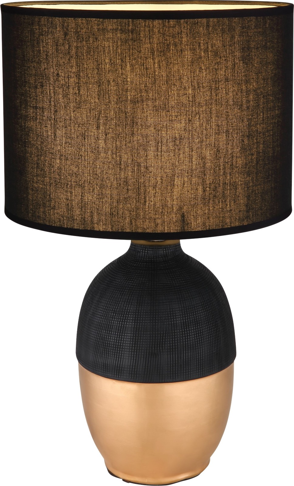 Tischleuchte - goldfarben-schwarz - 33 cm