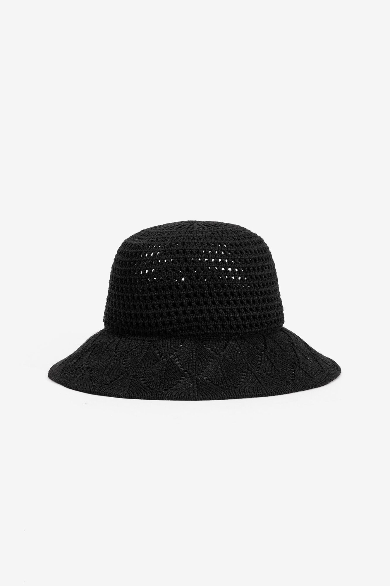 Chapéu de pescador com efeito de palha - preto