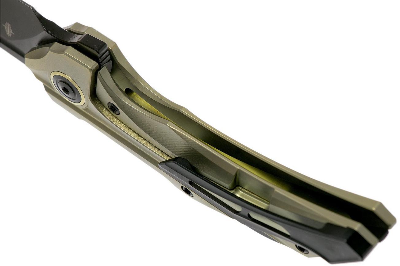 Bestech Vigil BT2201E Gold Blasted Titanium, Black zakmes, Kombou design