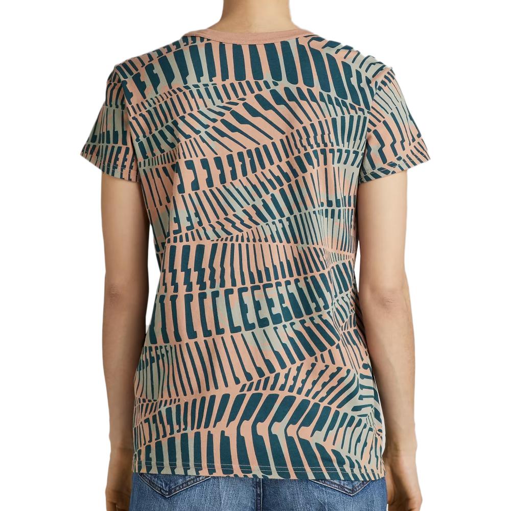 T-shirt Orange Femme All Over Print D21210
