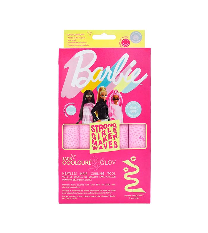GLOV - *Barbie* - Conjunto para enrolar cabelos sem calor Cool Curl - Pink Panther