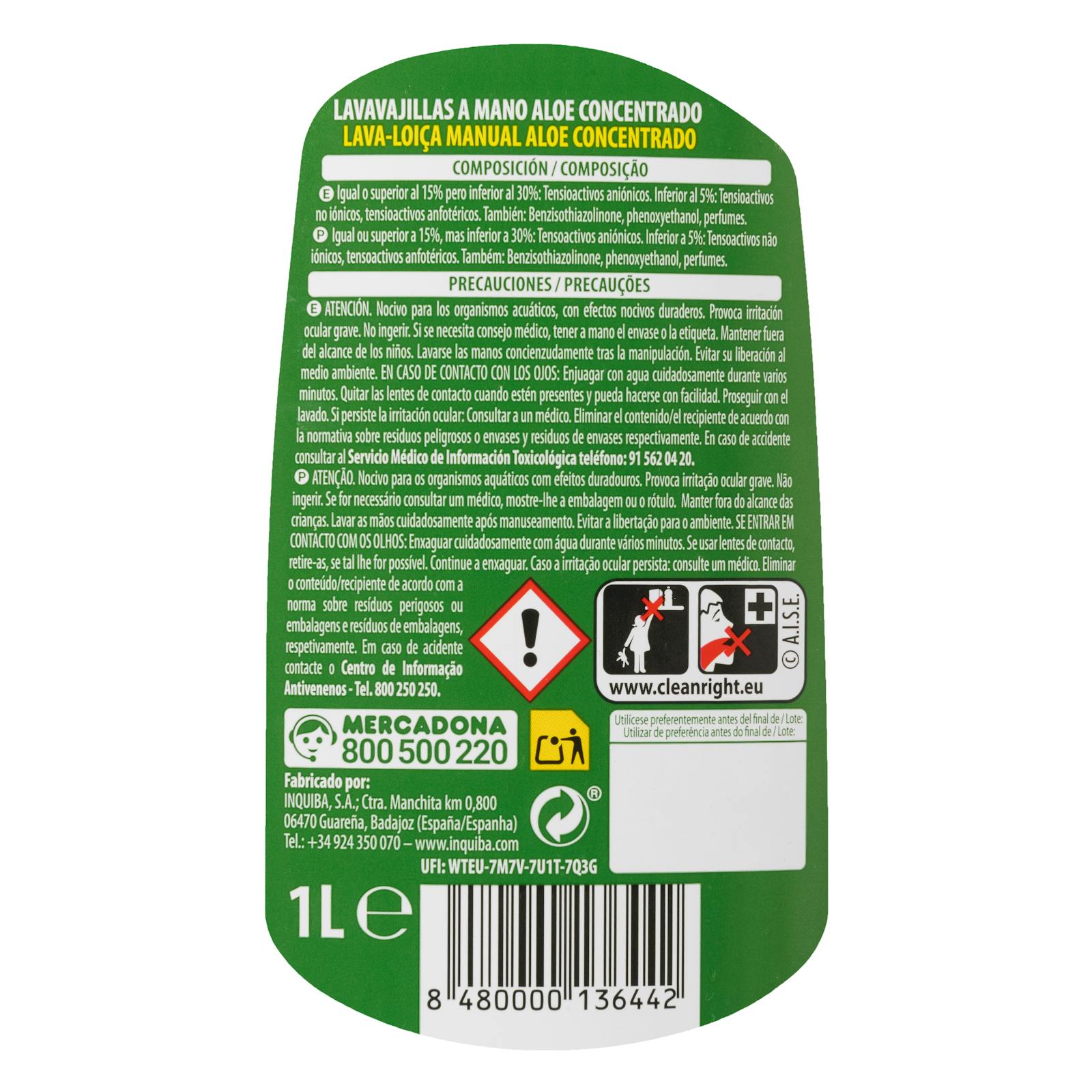 Lave-vaisselle concentré Aloe Forest Green