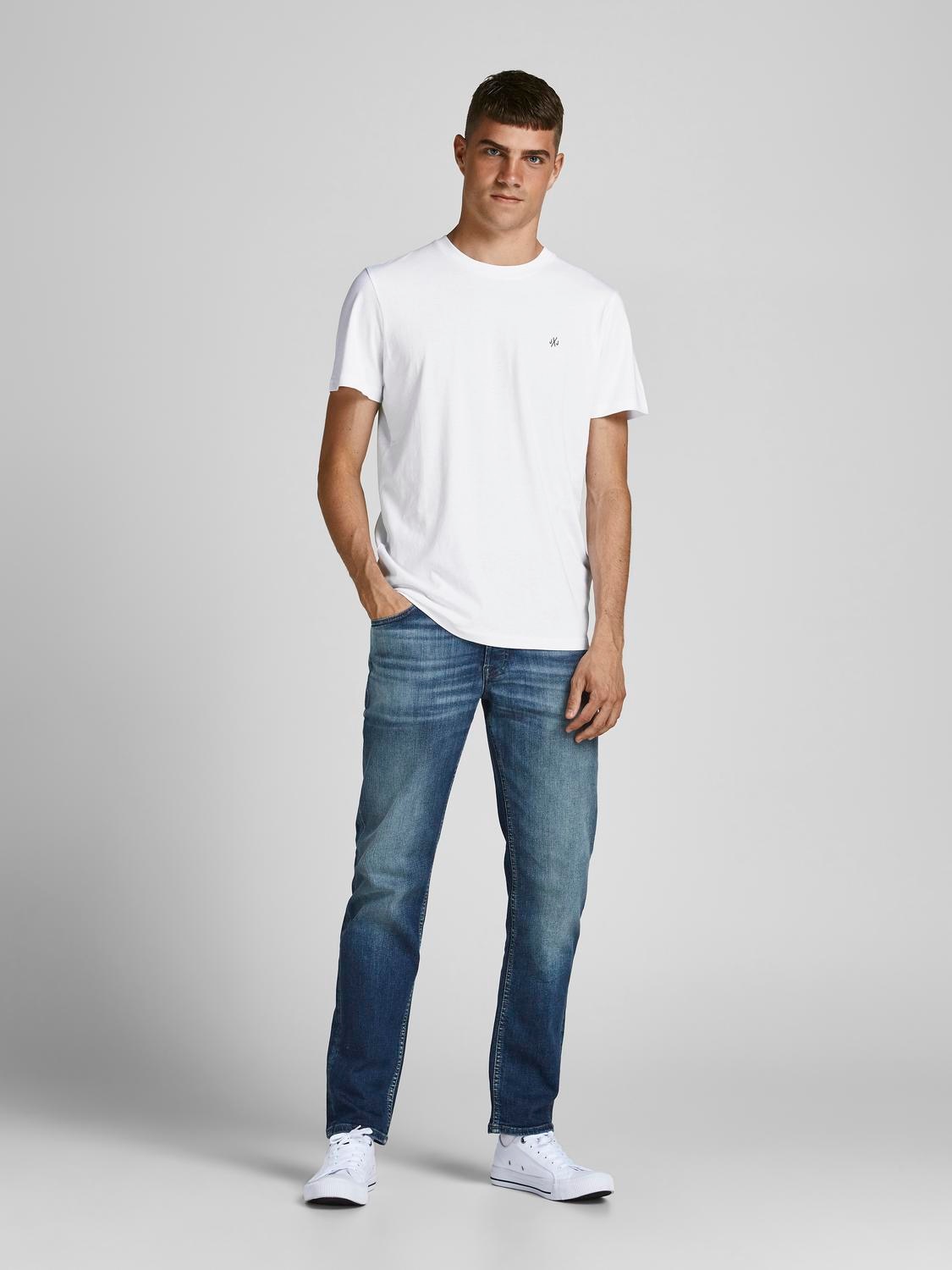 Jack & Jones Rundhalsshirt »JORJXJ im 5er Pack mit Rundhals und angenehmem Tragegefühl«, 5 Stk. unifarben, modisch, regular fit, Baumwolle, Rundhals