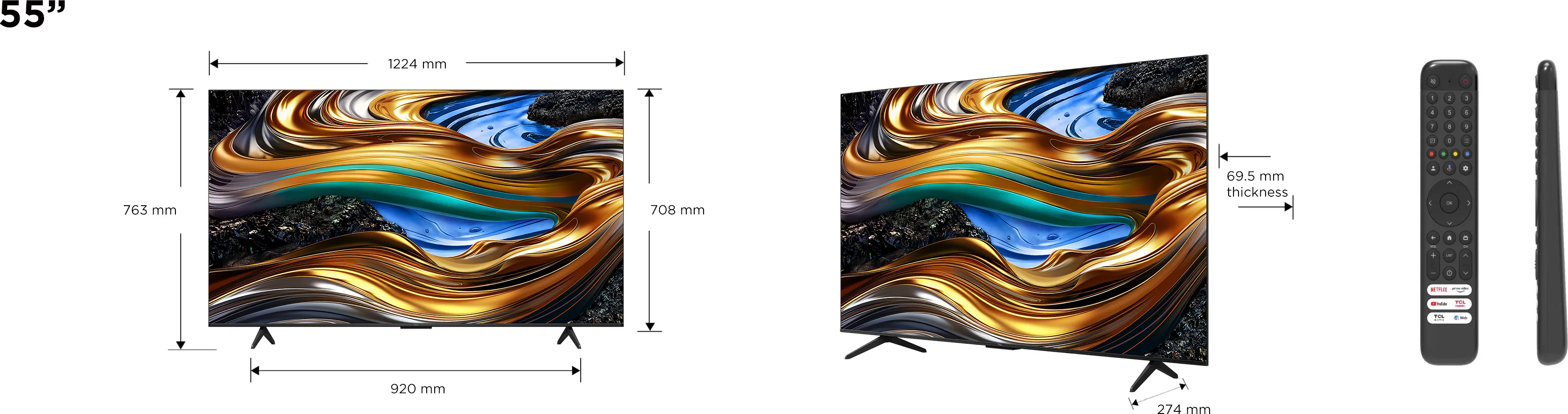 TCL 55P71B TV LED