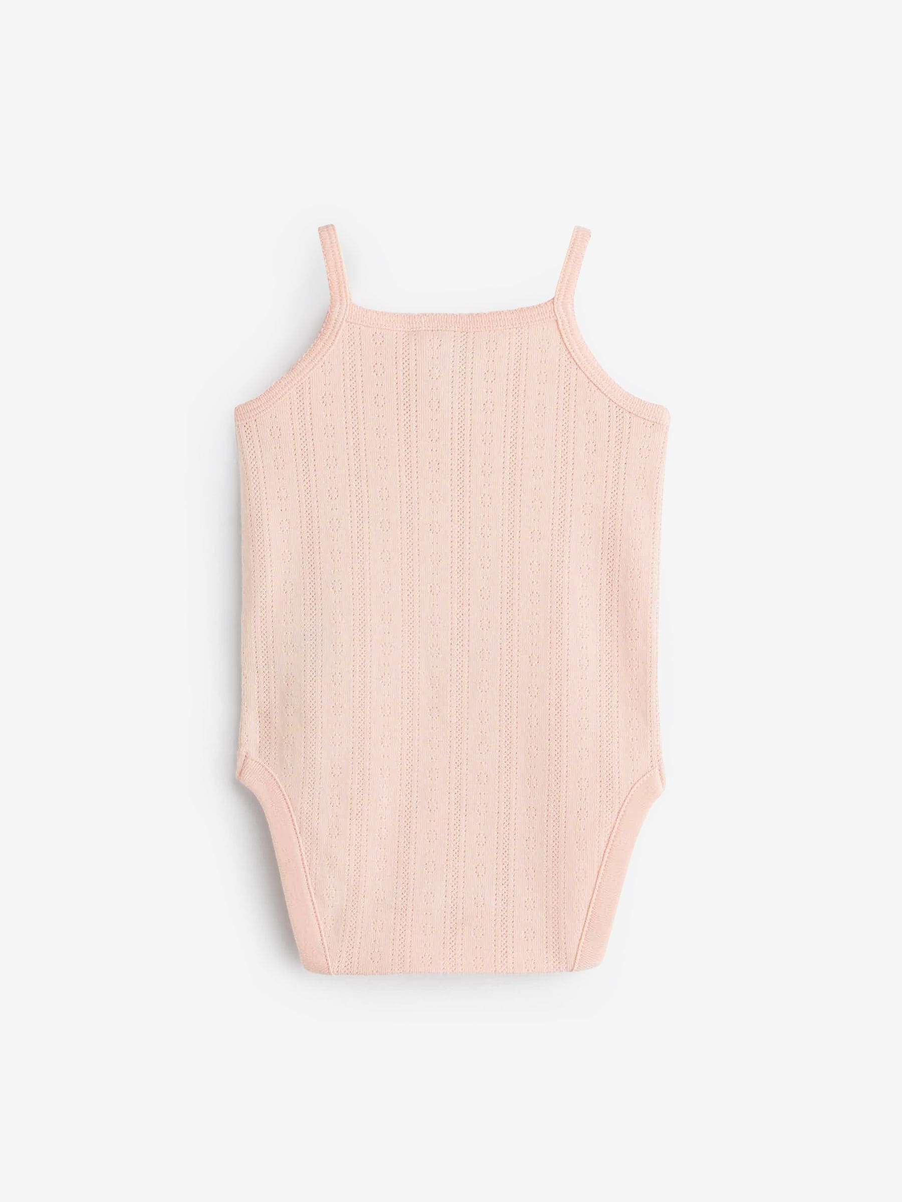Lichtroze - 5 Pack Vest Pointelle Baby Bodysuits
