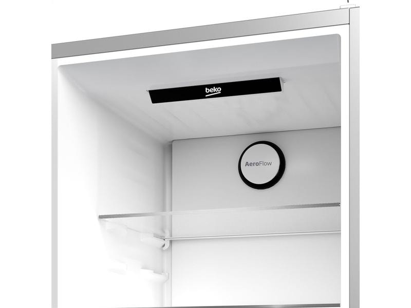 Beko Kühl-Gefrierkombination KG510 Grau, Rechts, Wechselbar Kombigerät mit Kühlschrank und Gefrierschrank
