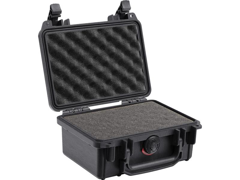 Peli Schutzkoffer 1120 mit Schaumstoffeinlage, Schwarz Protector Case 1120 für empfindliche Ausrüstung, 2.02 l Volumen