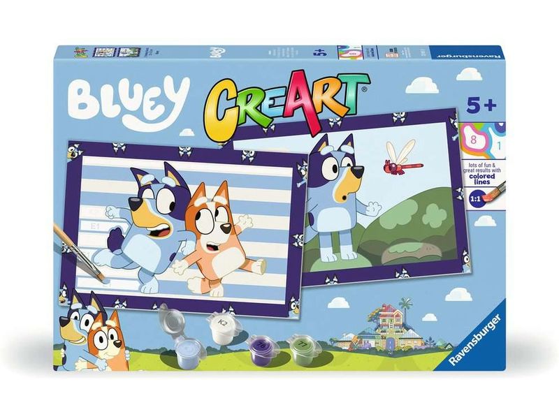 Ravensburger Malen nach Zahlen CreArt Bluey Kunst-Set mit Malvorlage