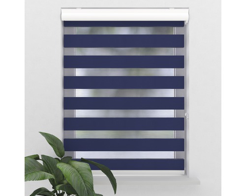 Soluna dubbel rolgordijn D-R11 Noah met cassette, blauw, 40x175 cm