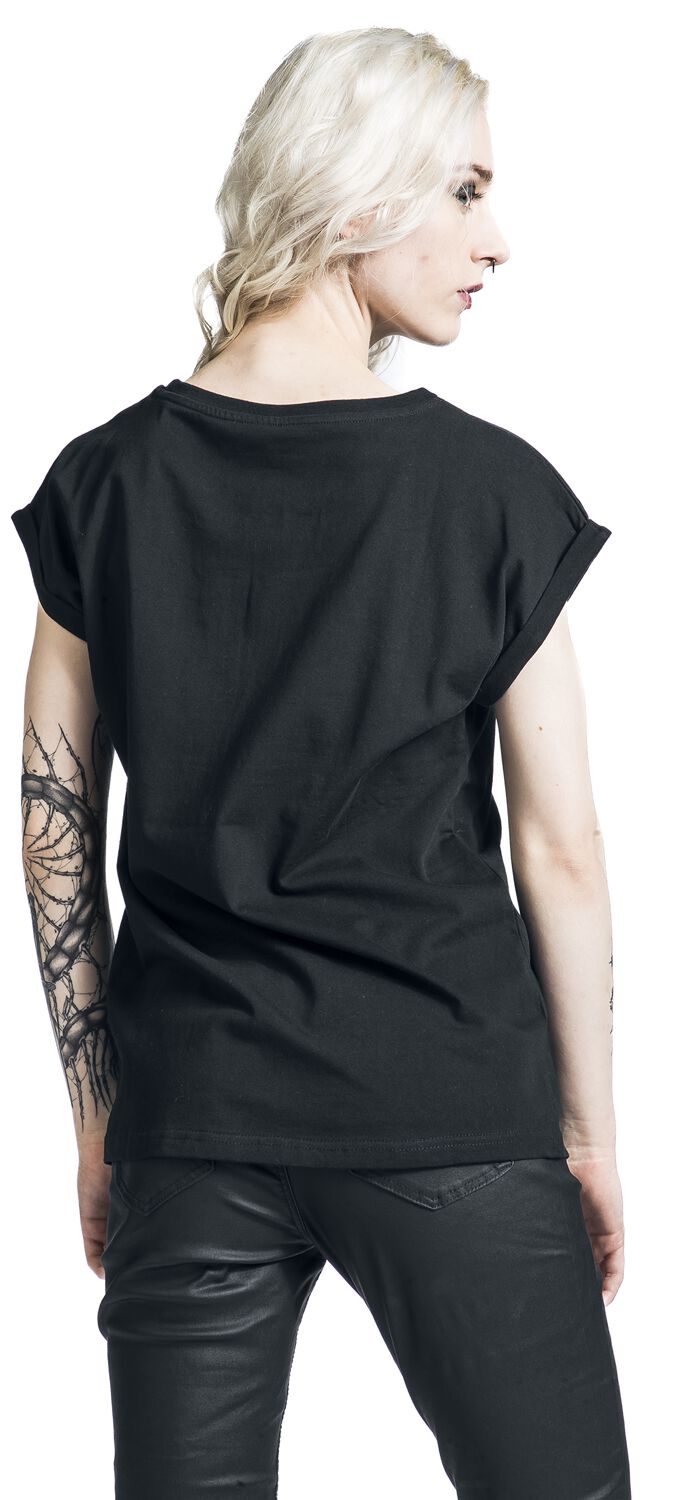 T-Shirt with Heart Print | Black Blood by Gothicana T-Shirt Manches courtes