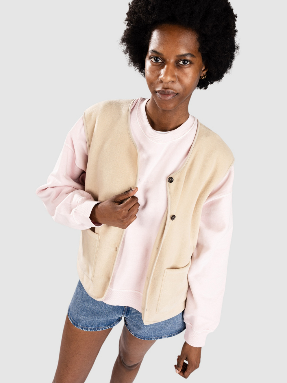 24 Colours 90506 Sherpa Vest beige