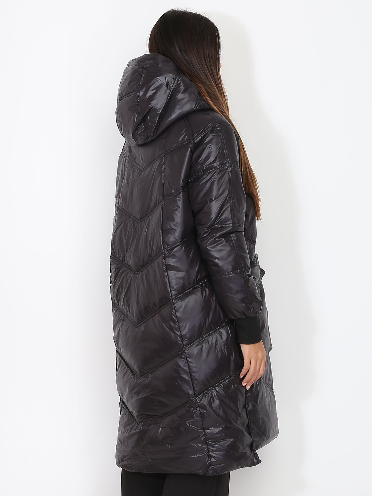 Doudoune oversize matelassée- Noir