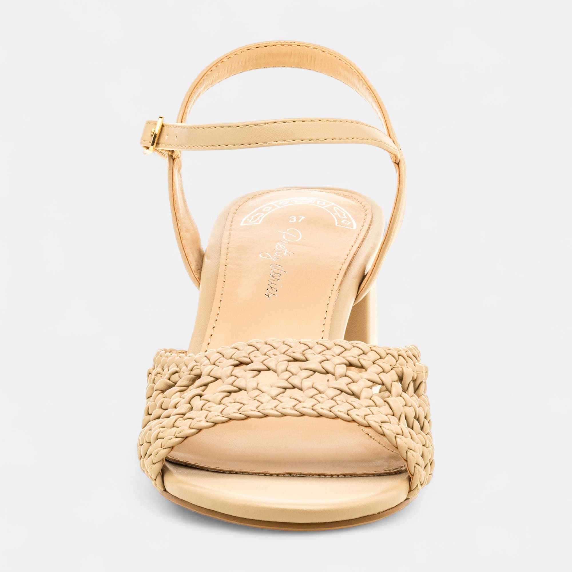 Nu-pieds à talon Femme beige