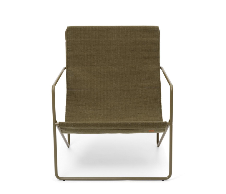 Ferm Living Desert fauteuil olive onderstel olive