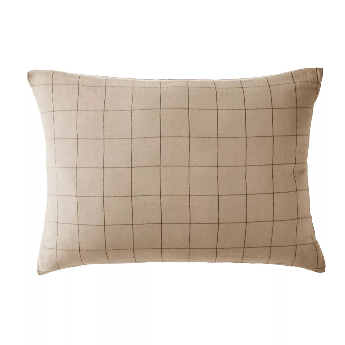 Taie d'oreiller rectangulaire gaze de coton (50 x 70 cm) Gaïa Match Ficelle