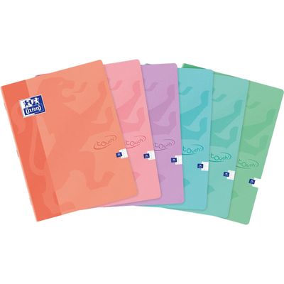 Oxford Touch - Cahier 24 x 32 cm - 96 pages - grands carreaux (seyès) - disponible dans différentes couleurs