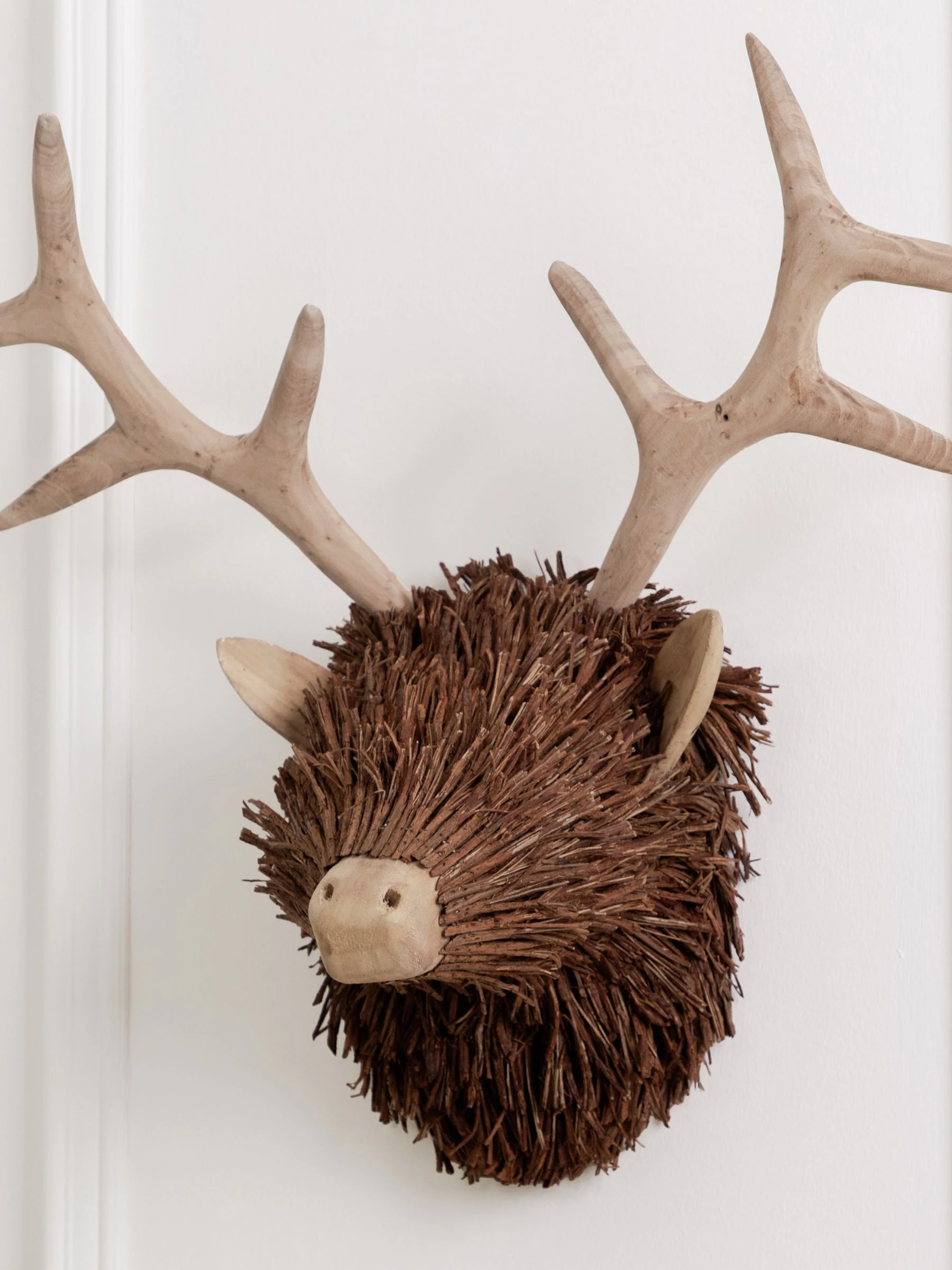Voyage Maison Stirling Stag Head Wall Mounted Wooden Sculpture