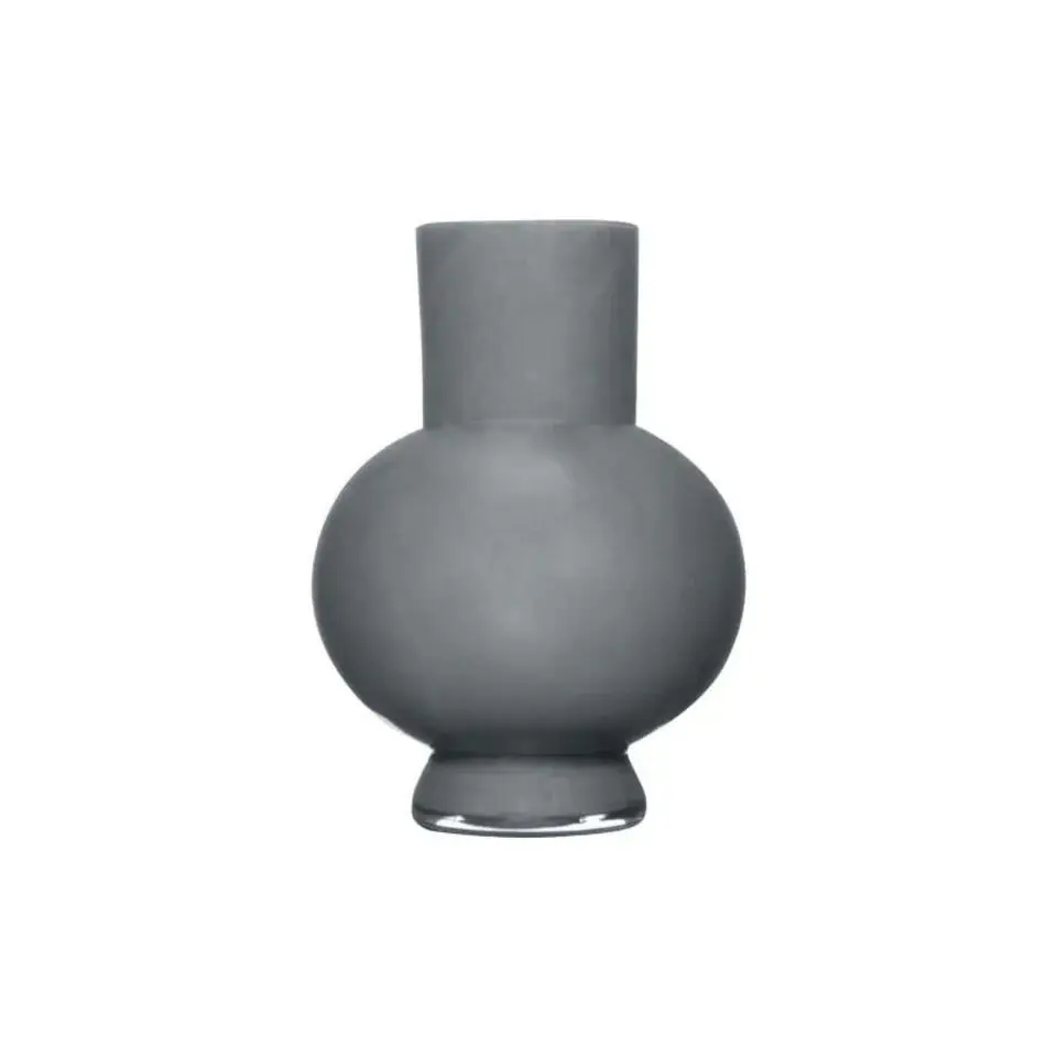 Hakbijl Glass Bloemenvaas Deborah - Grijs - glas - D31 x H39 cm