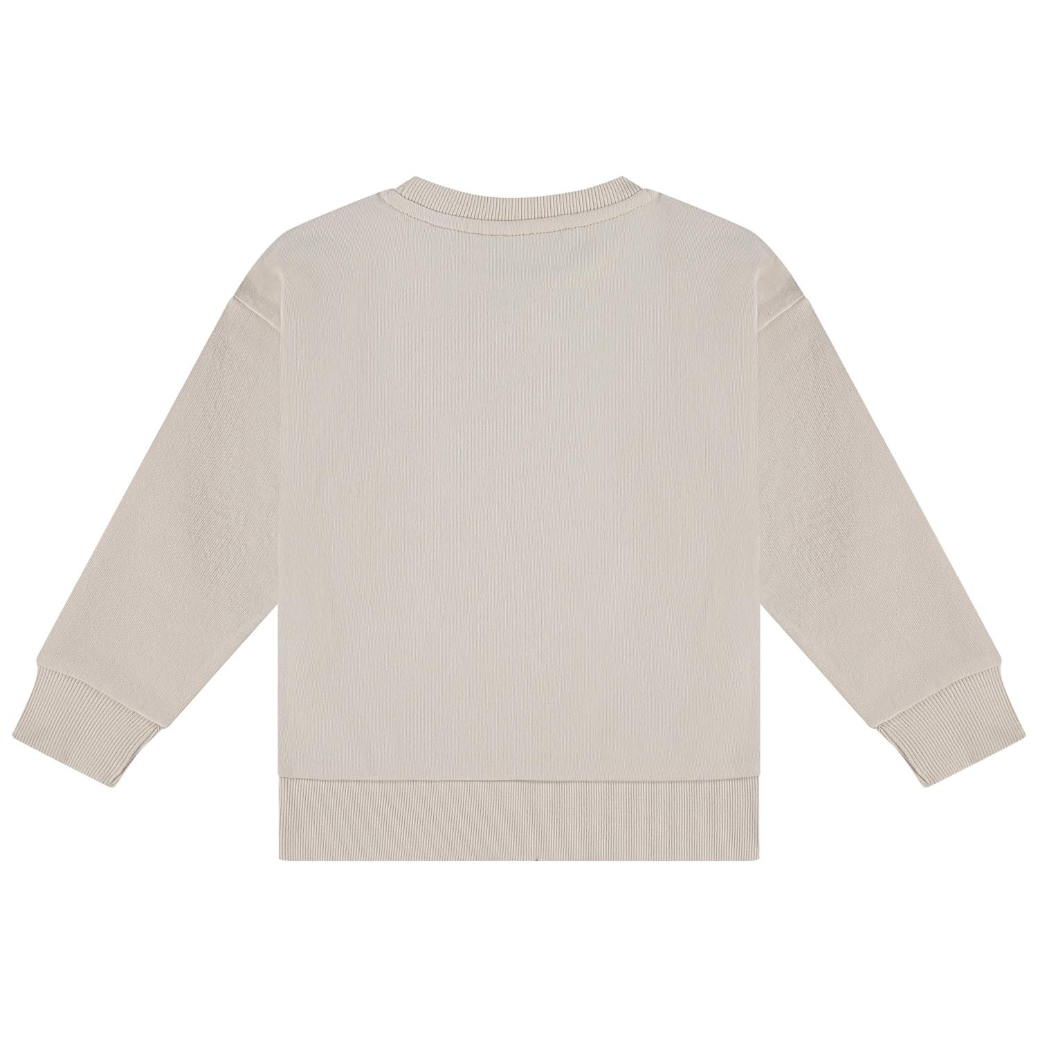 Stains & Stories peuter sweater lange mouwen printopdruk beige