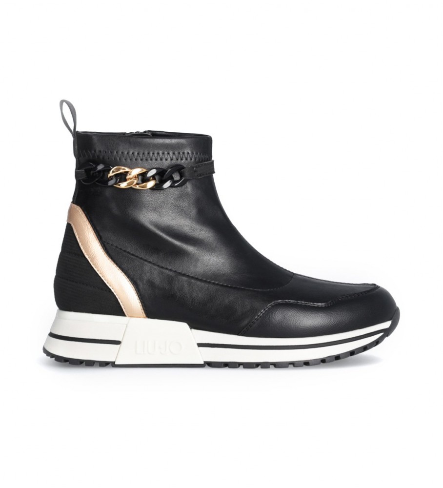 Tênis de cano alto Liu Jo com corrente, preto