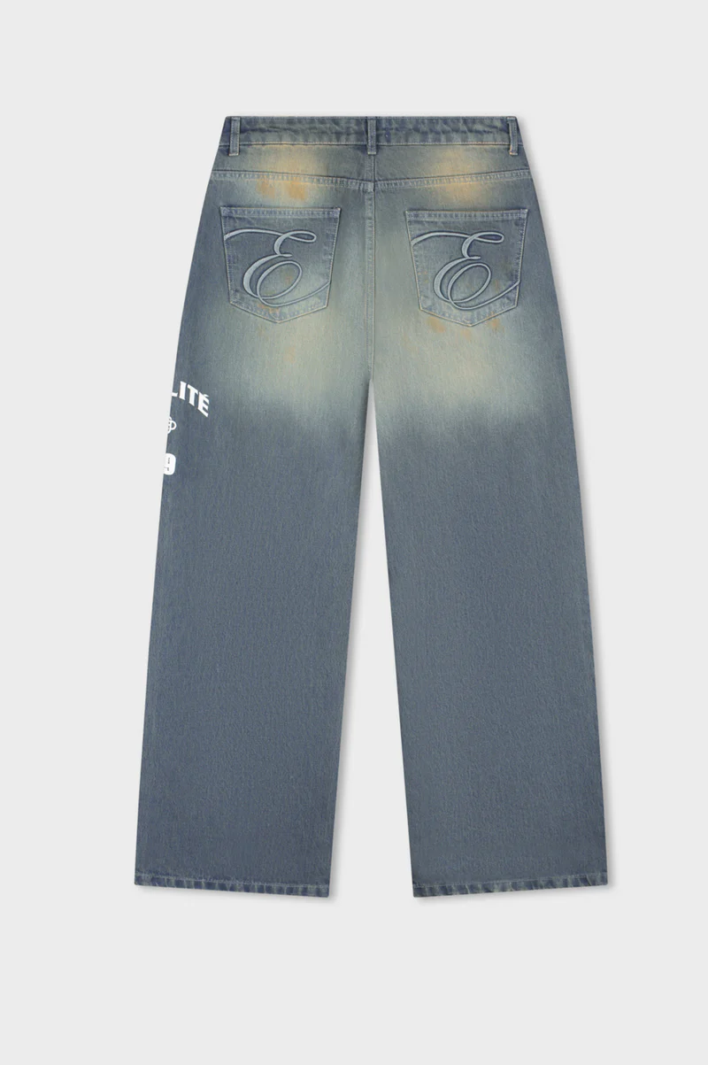Equalité Fem Baggy Jeans Dames Donkerblauw