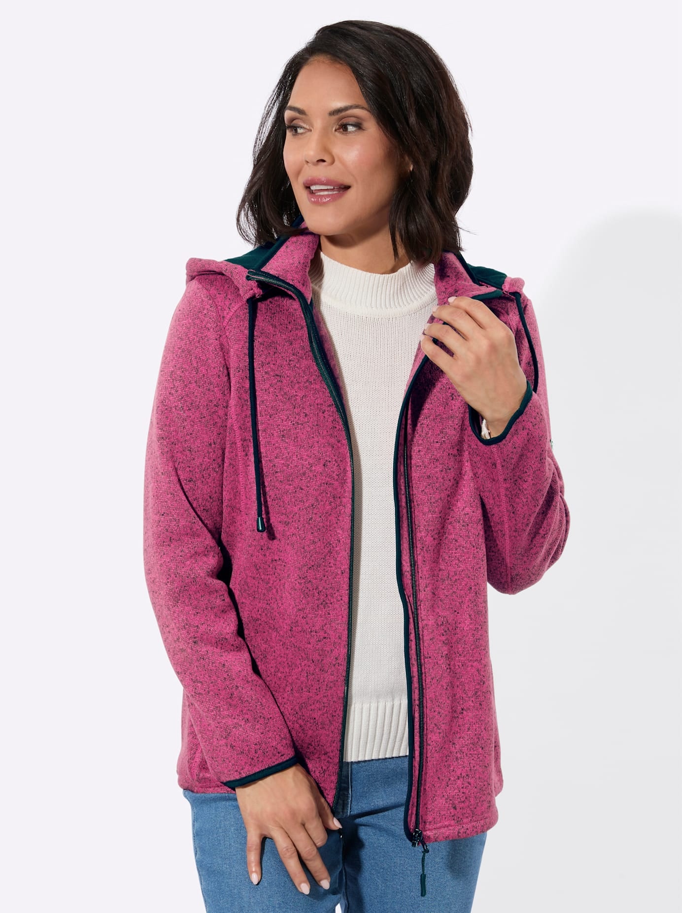 Casual Looks Fleecejacke mit Kapuze
