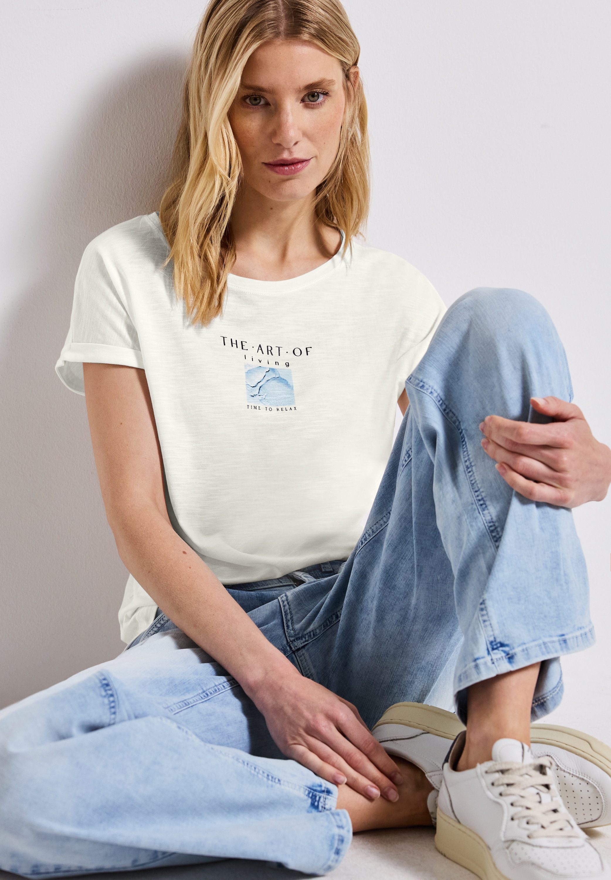 STREET ONE Shirttop , mit Frontprint und Wording Artwork